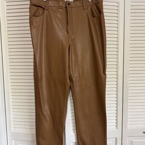 Abercrombie & Fitch Brown Faux Leather Pants